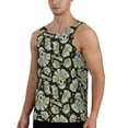 thumbnail image 2 of Gaeub Skull with Dollar Men's Athletic Tank Top, Workout Sleeveless Shirts, Running Tank Tops for Gym, Running, Training - XX-Large, 2 of 9