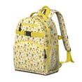 thumbnail image 2 of Bumble Bee Print Waterproof School Backpack - Ergonomic Travel Daypack with Chest Strap for Teens & Students, 2 of 3