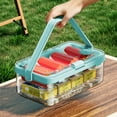 thumbnail image 1 of Pvdgvd Portable Fresh-Keeping Box Grain And Vegetable Refrigerator Fresh-Keeping Box Lunch Box Outdoor Picnic Basket Snack Fruit Storage Box Light Blue, 1 of 4