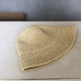 thumbnail image 4 of CoCopeaunts Women Straw Bucket Hat Outdoor Sunscreen Fisherman Hat Hand-Woven Hollow Basin Hat Casual Vacation Summer for Women, 4 of 8