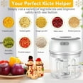 thumbnail image 7 of Electric Garlic Chopper Onion Mincer Meat Grinder Portable USB Silver US, 7 of 7