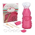thumbnail image 1 of Kids Baking Set Creative Kids Chef Role Play Kit Kids Chef Set Toddler Apron Set, 1 of 10