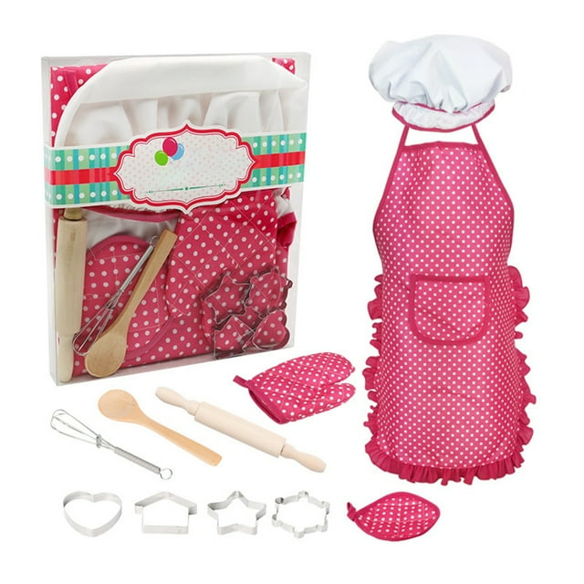 Kids Baking Set Creative Kids Chef Role Play Kit Kids Chef Set Toddler Apron Set
