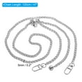 thumbnail image 2 of Uxcell 47 inch Purse Chain Strap Adjustable Handbag Chains Shoulder CrossBody Replacement for Bags Silver Tone, 2 of 6