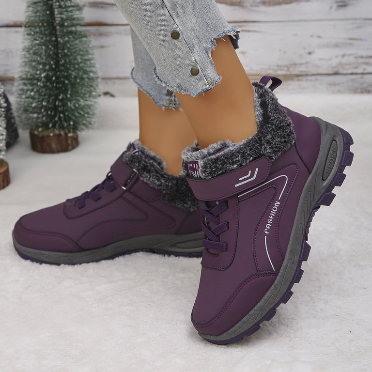 Womens Winter Hiking Boots with Fleece Lined Waterproof Non  display picture 1