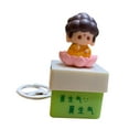 thumbnail image 3 of Sharprepublic Figure Keychain Cute Buddha Doll Hanging Creative Ornament Keyring Key Chain, 3 of 8