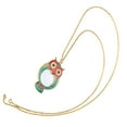 thumbnail image 3 of 10X lindo patrón de búho collar lupa lectura colgante lupa con cadena, 3 of 10