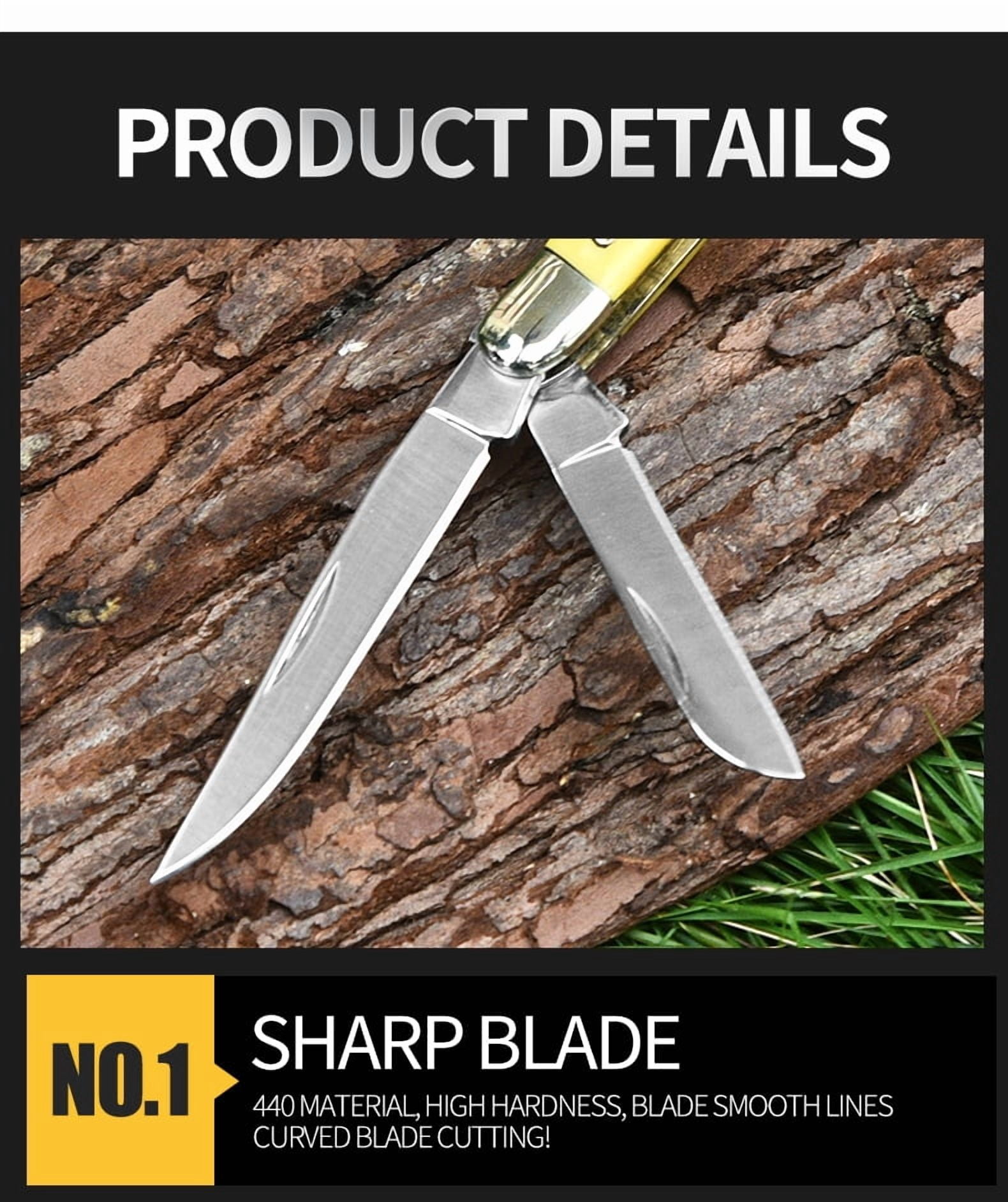 Advanced 3-Blade Copper Folding Knife - Outdoor Survival Essential, Top Gift for Enthusiasts