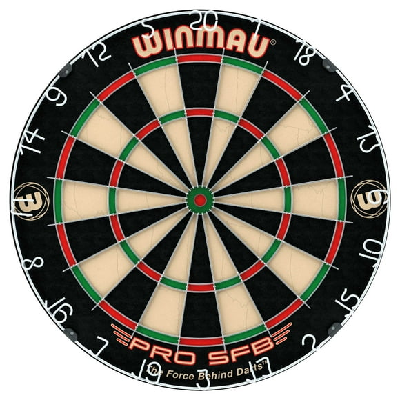 Cible de fléchettes Winmau Pro SFB ™ - Longévité maximale - Potentiel de score plus élevé - Bullseye sans agrafes - Fibres de sisal d'Afrique de l'Est auto-cicatrisantes - Fabriqué selon les spécifica