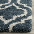 thumbnail image 3 of SAFAVIEH Hudson Louise Plush Geometric Shag Runner Rug, Slate Blue/Ivory, 2'3" x 6', 3 of 6