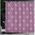 thumbnail image 3 of Ambesonne Celtic Shower Curtain, Tribal Retro Pattern Boho, 69"Wx75"L, Plum Peach, 3 of 4