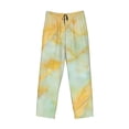 thumbnail image 5 of Balery Yellow With Teal Marble print Men's Pajama Pants,Ultra Lightweight Pjs,Lounge Pant-Large, 5 of 9