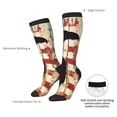 thumbnail image 6 of Fotbe Wood Grain Bald Eagle print Women's Men's Novelty Crew Socks Cotton Socks Knee High Socks for Walking,Running,Nurses,Pregnancy, 6 of 8