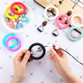 thumbnail image 2 of 32Pcs Silicone Beadable O Rings 65mm Round Silicone Loop with 2 Hole for DIY Keychain Necklace Bracelet Jewelry Making, 2 of 3