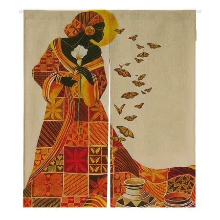 Gckg African Woman Doorway Curtain Japanese Noren Curtains Door