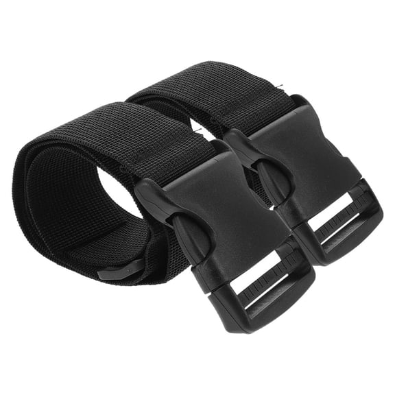 AURARMLET Utility Strap Black PP Plastic Highstrength for Luggage and Backpack 2Pcs