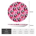 thumbnail image 2 of Wukai Panda Heart Valentine Print Decorative Plate for Display,Bone China Decorative Plate, Ceramic Dinner Plate with Stand, Vertical Ceramic Plate-8in, 2 of 6
