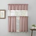 thumbnail image 4 of No. 918 Parkham Farmhouse Plaid Semi-Sheer Rod Pocket Kitchen Curtain Valance and Tier Set, 54" x 24", 4 of 8