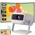 thumbnail image 5 of 4K Supported Portable Smart Projector | Native 1080P, Dual 5G WiFi, Electric Focus, 360° Rotatable Stand | Compatible with HDTV/USB/iOS/Android | for Home Theater, Party, Camping, 5 of 9