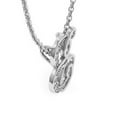 thumbnail image 4 of SuperJeweler E Initial Necklace In White Gold With 7 Diamonds, Serif Style, With Free 18 Inch Cable Chain, For Women, 4 of 7