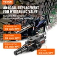 thumbnail image 5 of Hydraulic Directional Control Valve, 1 Spool 25GPM 3626 PSI Cast Iron Construction, Compatible with Small Tractors, Loaders, Log Splitters and Hydraulic Systems, 5 of 11