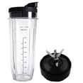 thumbnail image 1 of Tapa y Vaso de 32OZ y Hoja de 7 Aletas para Ninja Auto IQ 1000W Accesorios de Licuadora Piezas de Repuesto BL482, 1 of 7