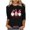 Black, variant on qelini Womens 3/4 Sleeve T Shirts Dwarf Print Pullover Basic Tee Crewneck Lightweight Tunic Casual Holiday Blouses