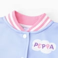 thumbnail image 6 of Peppa Pig Girls Bomber Jacket Colorblock Varsity Lightweight Sweatshirts Gift Fall Spring Size 2T, 6 of 7