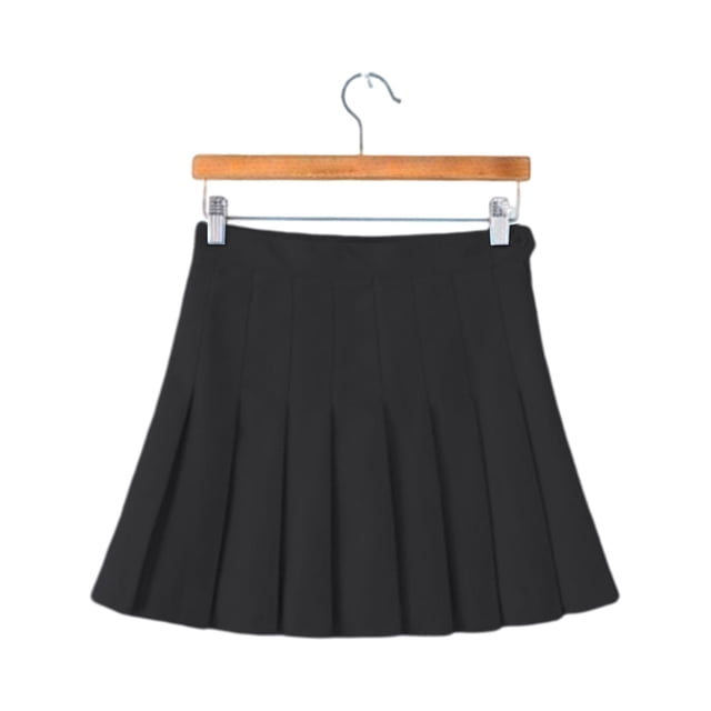 Falda Plisada Ropa Deportiva Faldas Deportivas Talle Alto Negro S SM SunniMix Mini faldas de cintura alta