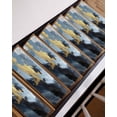 thumbnail image 7 of Stair Treads for Wooden Steps, Blue Black Yellow Oil Painting Peel and Stick Stair Treads with Reusable Adhesive, Modern Abstract Non Slip Indoor Stairs Runner Rugs Mats for Elders Dogs 8"x30" 4PCS, 7 of 7
