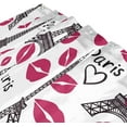 thumbnail image 3 of Coolnut Red Lip Eiffel Tower Bath Curtain Rugs Sets 2 Pcs, Bathroom Theme Set with Shower Curtain and Non-Slip Carpet, 60x72in + 23.6x15.7in, 3 of 7