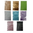 thumbnail image 2 of Color Aluminium Foil Reusable Zip Bag Flat Mylar Metallic Pouch 10x15cm 3.9x5.9" Black/ Blue/ Green /white / Purple/ Pink /Orange / Gold, 2 of 3