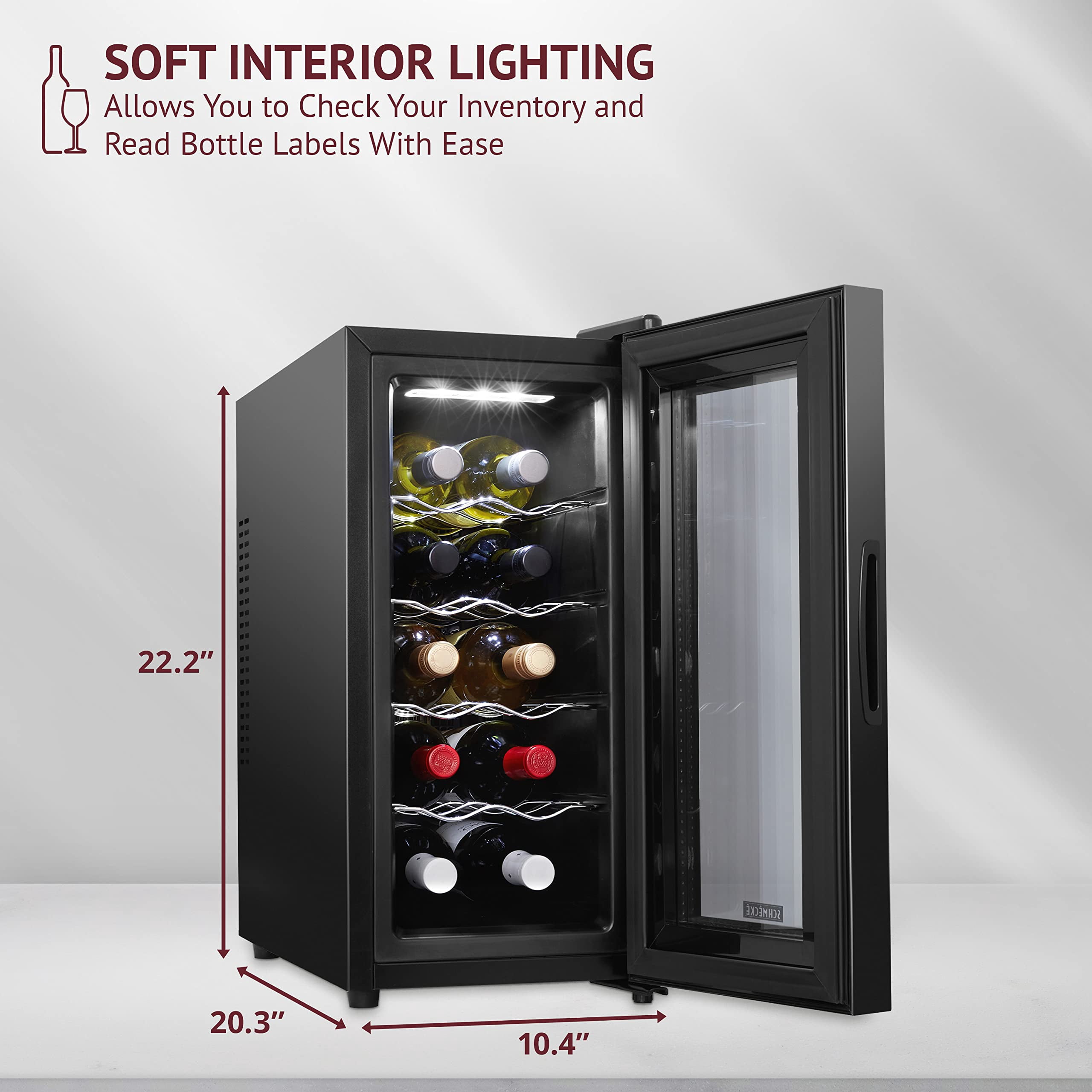 Schmecke 10-Bottle Wine Cellar – Compact, Stylish, and Perfect for Wine Enthusiasts