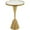 Gold Pedestal Base Solid Round 16" x 16" x 24", variant on DecMode 16" x 24" Gold Metal Pedestal Base Accent Table with Mirrored Glass Top, 1-Piece