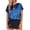 Snorkel Blue, variant on Women's Blouses Short Sleeve Casual Satin Tshirts Fashion Silk Dressy Loose Fit Tunic Tops for Spring Summer