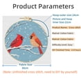 thumbnail image 2 of Pair of Red Cardinal on Snow Tree Branch DIY Stamped Cross Stitch Kits Easy for Beginners with Hoop 11CT Counted Embroidery Needlepoint Crafts Arts for Handmade Enthusiasts and Home Decor 30x30cm(7), 2 of 8