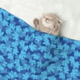 thumbnail image 2 of Yiaed Blue Maple Leaf Print Dog Blankets-Cat Blanket Washable for Couch Protection,Puppy Blanket, Soft Plush Reversible Throw Furniture Protector-, 2 of 8