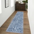 thumbnail image 4 of GLATTICE Runner Rug for Hallway 2x8 Non Slips Rug Runner Super Soft Kitchen Runner Rug Printed Faux Wool Floral Thin Blue Rugs for Entryway Laundry Room Bedroom, 4 of 7