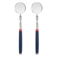 thumbnail image 1 of 2pcs Telescoping Inspection Mirror 2" Round 9.8" to 28.3" 360 Degree Stainless Steel Inspection Swivel Head Extendable Mirrors with Pocket Clip for Technicians Mechanics, Blue, 1 of 7
