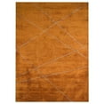 thumbnail image 2 of Rugsotic Carpets Hand Knotted Loom, Geometric Silk Area Rug, Gold,Beige, 5'x8', 2 of 5