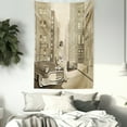 thumbnail image 3 of Jazz Music Tapestry, Illustration of a Guitarist in an Old Street of New York Buildings Music Cityscape, Wall Hanging for Bedroom Living Room Dorm Decor, 40W X 60L Inches, Beige, by Ambesonne, 3 of 5