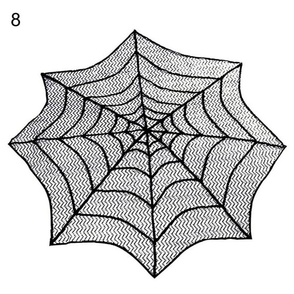 LIWEN Table Cloth Funny Portable Lace Halloween Spider Web Pattern Dinner Tablecover Runner Door Curtain for Festival
