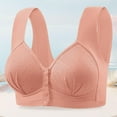 thumbnail image 1 of MHFRRA Compression Bra Women's Portable Front Button No Underwire Vest Type Fixed Cup Bra Beauty Back No Top Thin Bra 36, 1 of 3