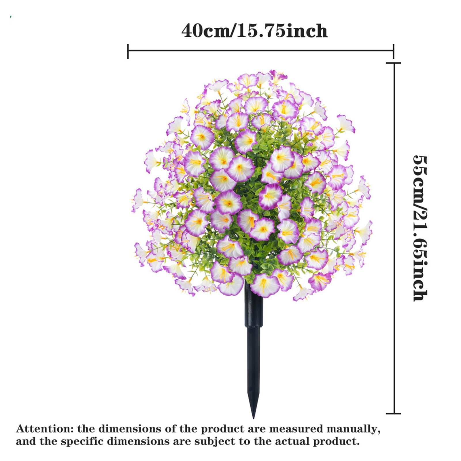 Artificial Flowers for Outdoors, 21.65in Fake Flowers Fall Flowers with Ground Spike, Fall Flowers Artificial for Decoration Faux Flowers for Outdoor Planters, Fall Artificial Flowers for Outdoors F