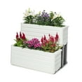 thumbnail image 5 of NuVue Raised Garden Beds 27" x 11" x 33" White Polypropylene Outdoor Gardening Planter Boxes with Self-Watering, 2 Count Set, 5 of 7