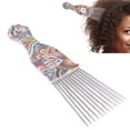 thumbnail image 4 of Stainless Steel Detangle Hair Pick Comb, Metal Pick Comb Detangle Wig Braid Hair Styling Comb for Curly Hair Styling with Ergonomic Design, 4 of 7