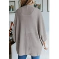 thumbnail image 4 of LinYooLi Women's Kimono Open Front Waffle Knit Cardigans Solid Sweater Batwing Sleeve Shawl Collared Soft Slouchy Cloak, 4 of 6