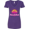 thumbnail image 3 of Inktastic Summer Enjoy the Sunshine Pensacola Beach Florida in Pink Women's V-Neck T-Shirt, 3 of 5