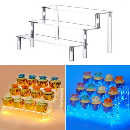 

Sufanic 3-Tier Acrylic Rack Perfume Doll Model Car Ladder Display Stand Risers Shelf