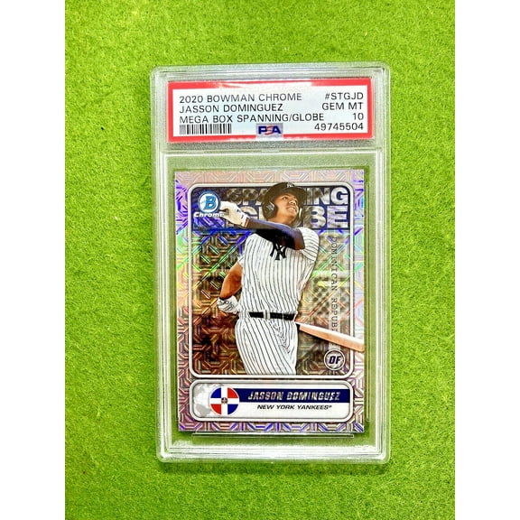 Jasson Dominguez PSA 10 MEGA BOX REFRACTOR MOJO PRIZM ROOKIE CARD MAKE AN OFFER